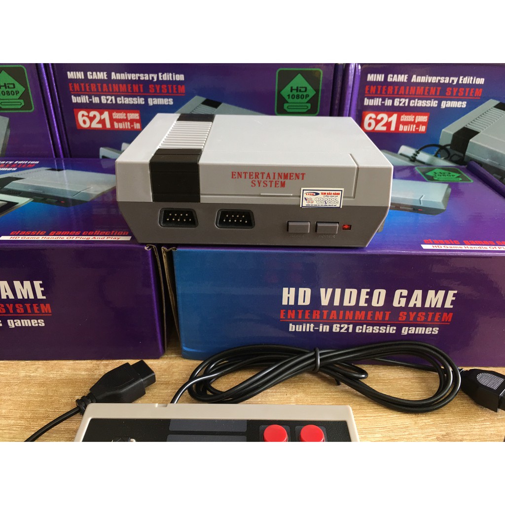 Máy Chơi Game 4 Nút NES HDMI 621 Games Cổ Điển Cực Hay Tích Hợp Sẵn