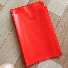 [1k] 1 túi đựng hàng Đỏ - Túi nilon Đỏ - Túi nilon đựng quà tặng - Túi nilon xách quà màu đỏ (1 cái)