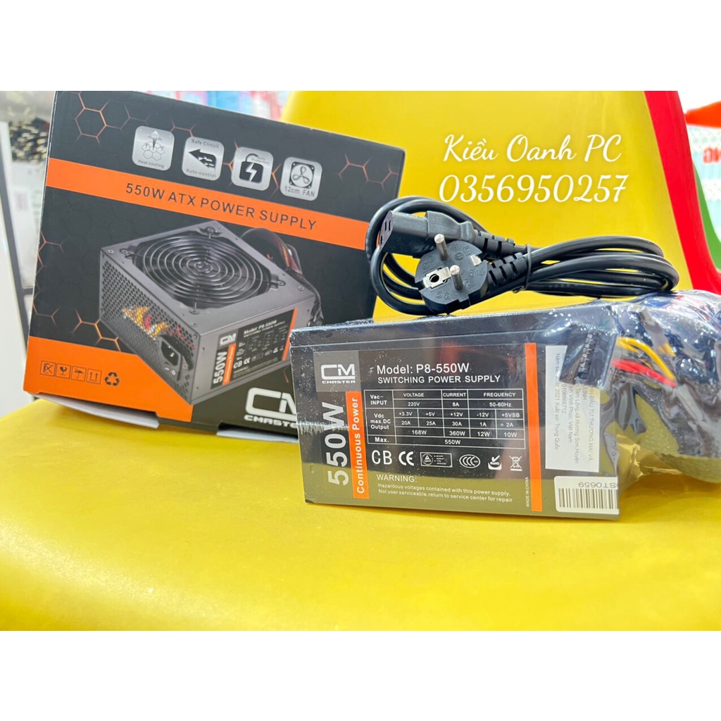 NGUỒN MÁY TÍNH CMASTER 450W , 550W bảo hàng 36 tháng, lỗi 1 đổi 1