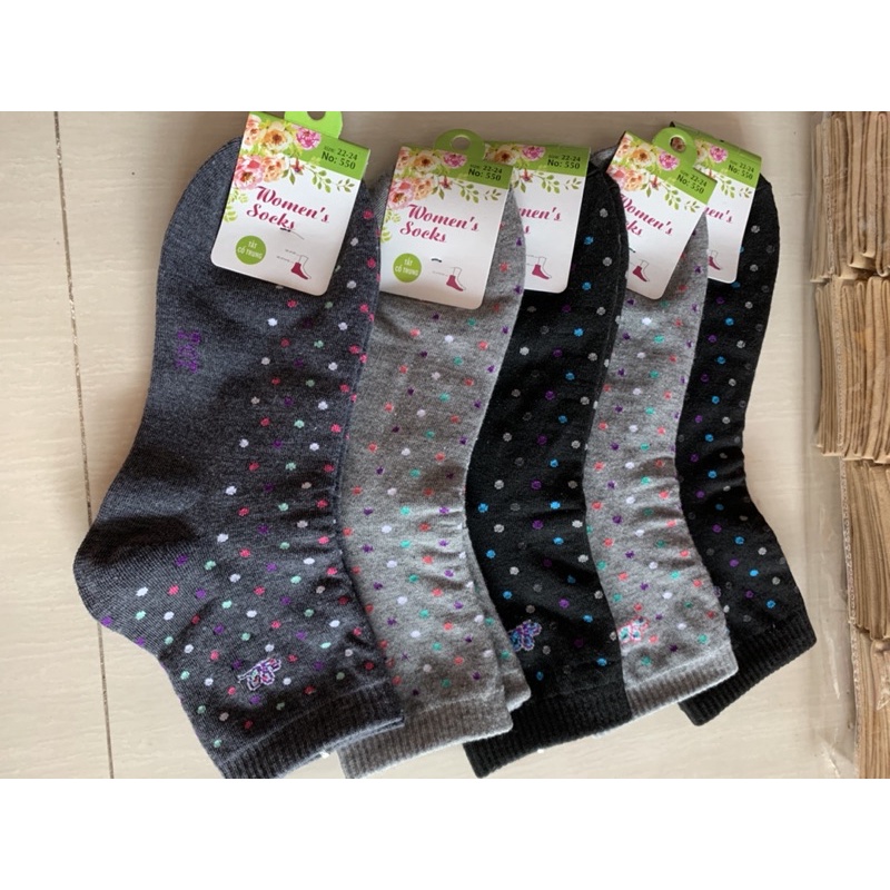 ( vỉ 5 đôi) Tất nữ cao cổ T&amp;T hàng vnxk, 100% cotton thông thoáng, khử mùi hôi.