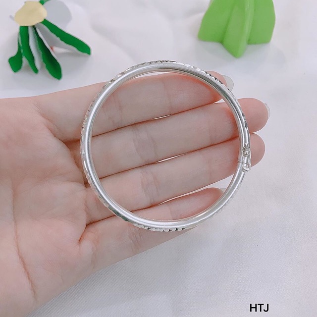 VÒNG TAY NỮ BẠC TA - LẮC TAY MẪU CỨNG DÁNG PHAY