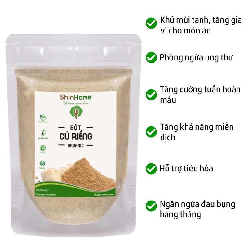 Bột củ riềng / Bột củ giềng nguyên chất ShinHome 100g