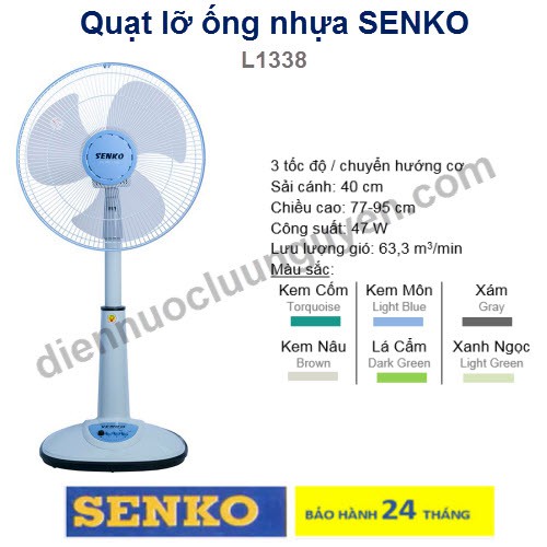 Quạt lở Senko L1338 - Bảo Hành 2 năm- Hàng Chính Hãng