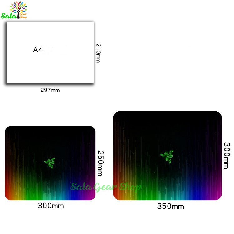 Lót chuột - Bàn di chuột Raze 350x300x4mm Nhiều Mẫu