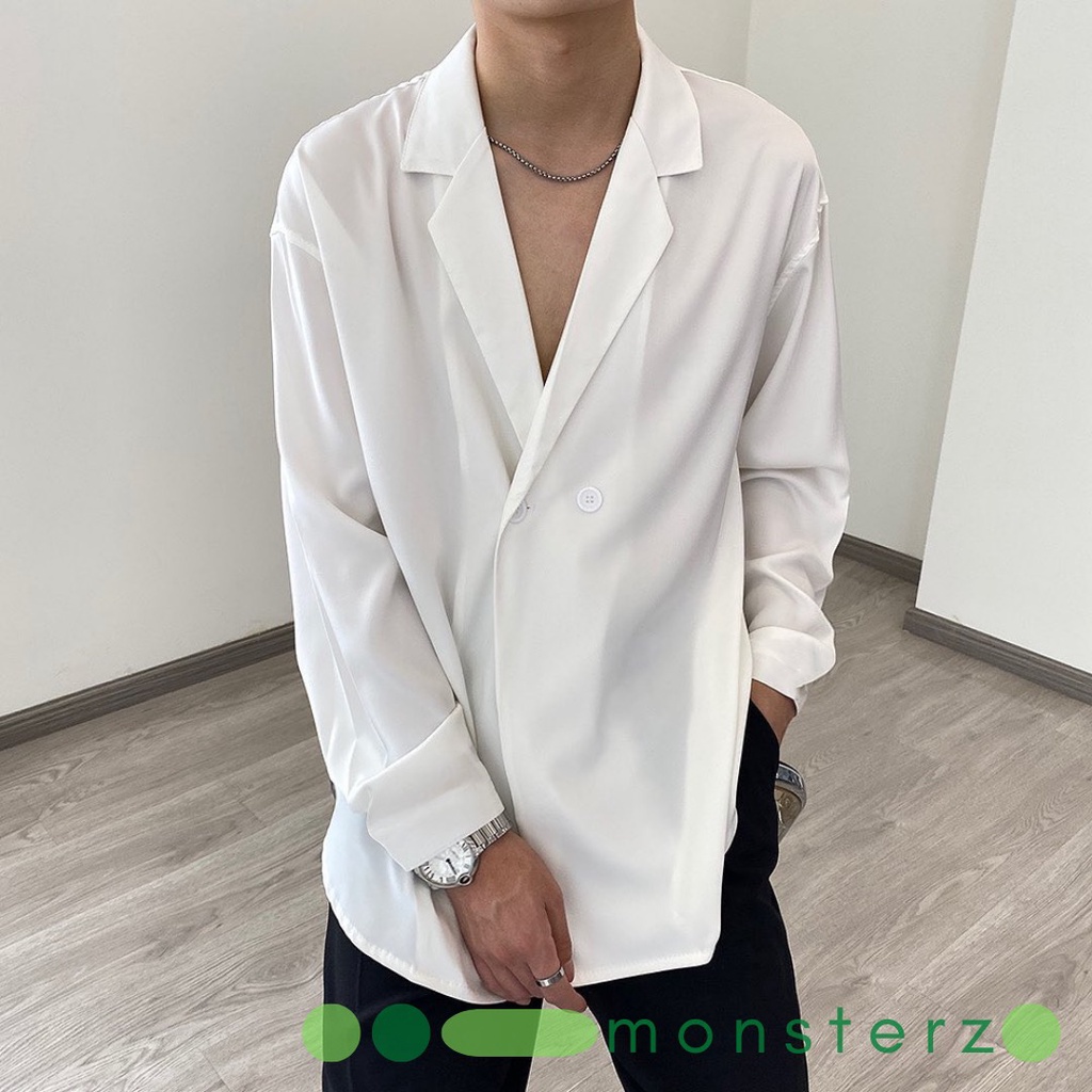 Áo Sơmi Nam Cổ Giả Vest Tay Dài - AS002 - MonsterZ