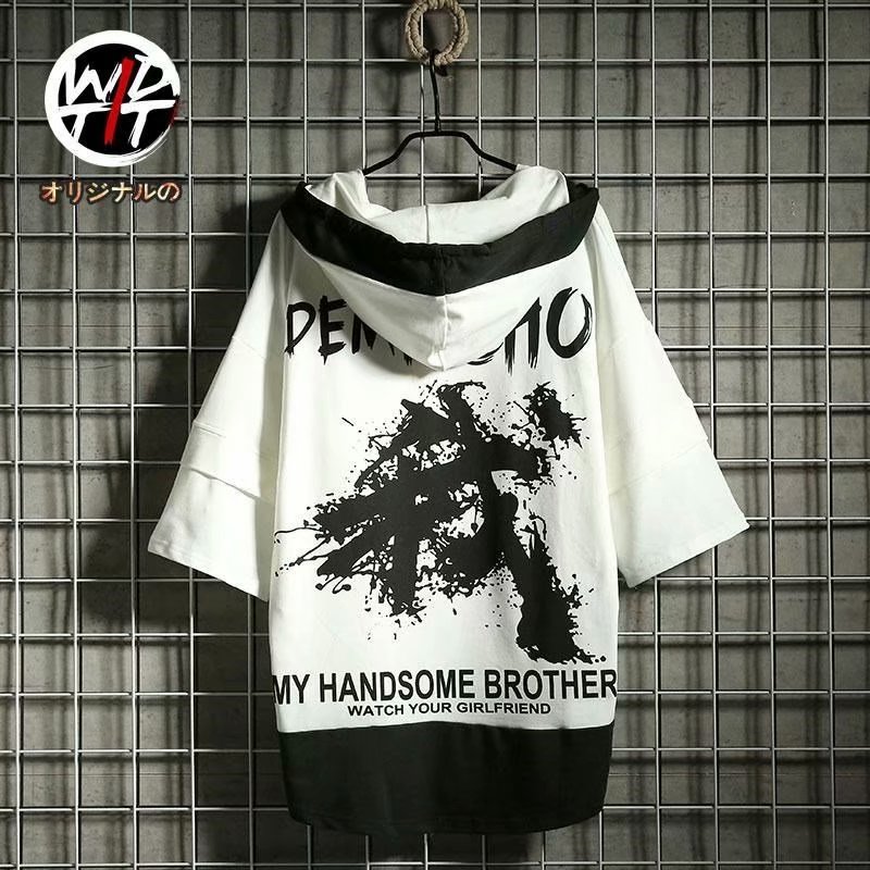 Men's Hoodie Short Sleeve Korean Fashion 2021 Size S-3Xl | BigBuy360 - bigbuy360.vn