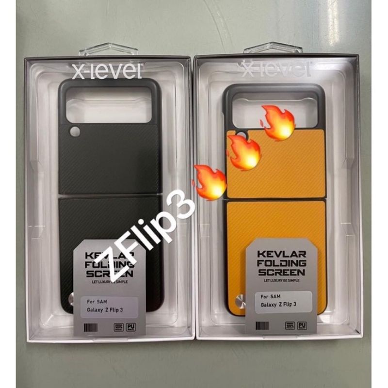 Ốp lưng X-Level Vân Carbon Samsung Z Flip 3, Z Fold 3 5G 2 mảnh bảo vệ máy