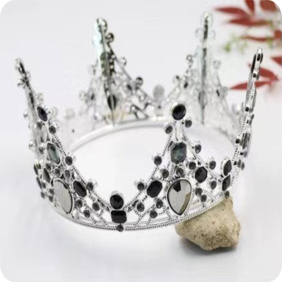 Vương miện mini trang trí bánh sinh nhật, vương miện trang trí hoa sáp