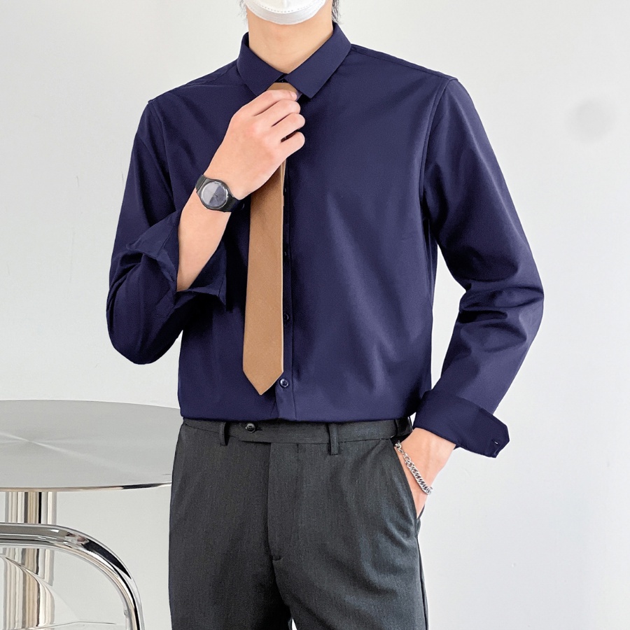 Sơ mi nam nữ cổ bẻ vải cotton mềm, Áo sơ mi form rộng Unisex nam nữ tay dài Hàn Quốc