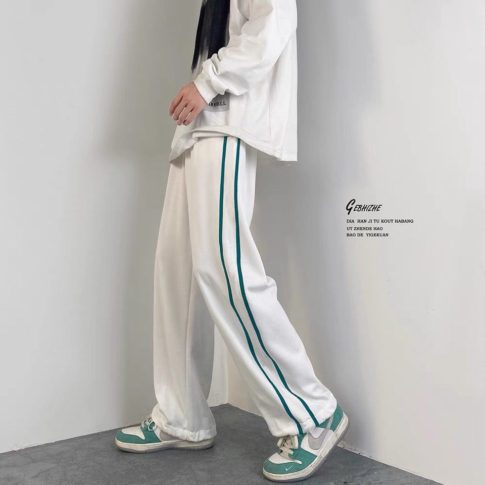 Quần Thể Thao Ống Rộng Màu Trắng Thời Trang Mùa Hè Hàn Quốc Mới 2022 Cho Nữ