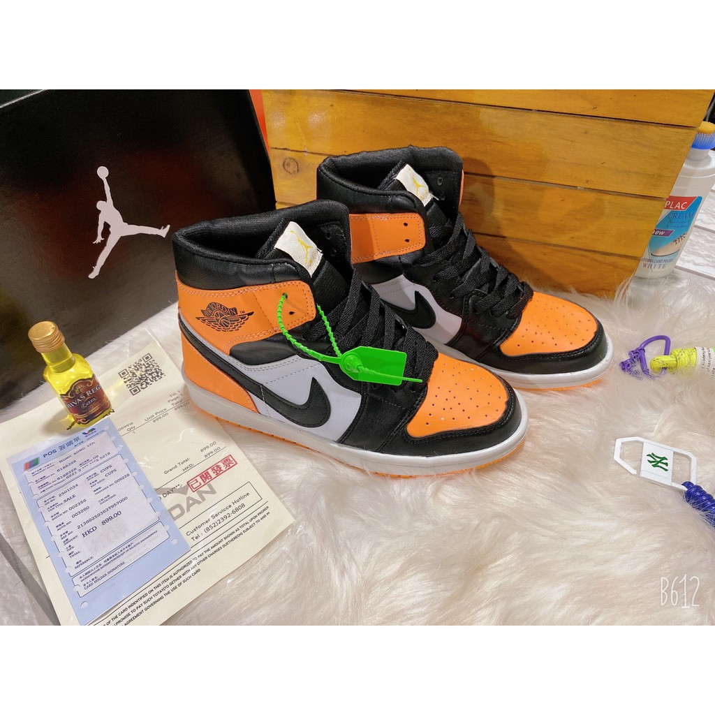 [Mã FAXANH245 giảm 10k đơn từ 50k] Giày Air Jordan 1 Cao Cổ, Giày thể thao Jd1 Cam Đen Cao Cổ Nam Nữ Full Box Bill | BigBuy360 - bigbuy360.vn