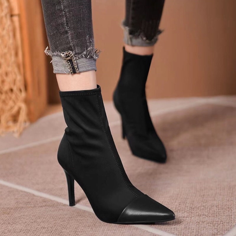 Boots satin gót nhỏ ZR