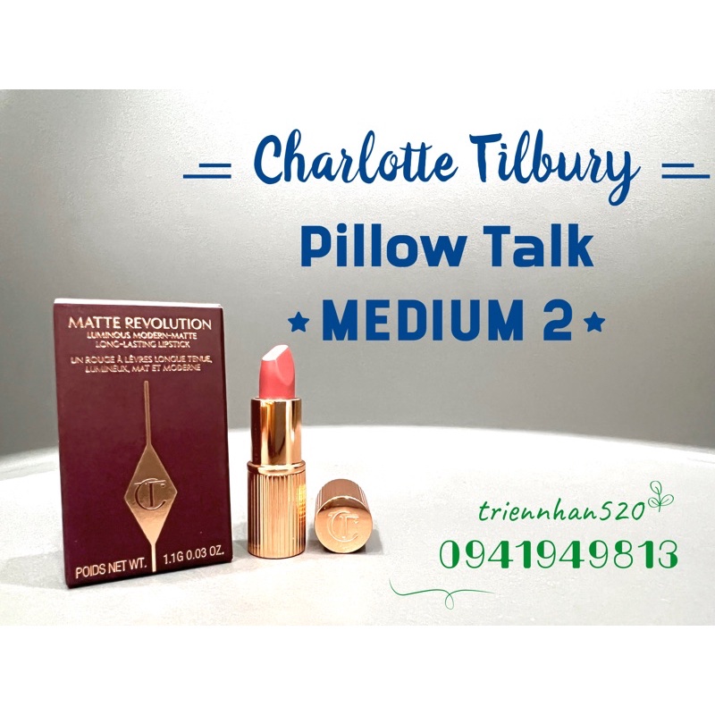 Son cao cấp Charlotte Tilbury Pillow Talk Medium 2 Mini