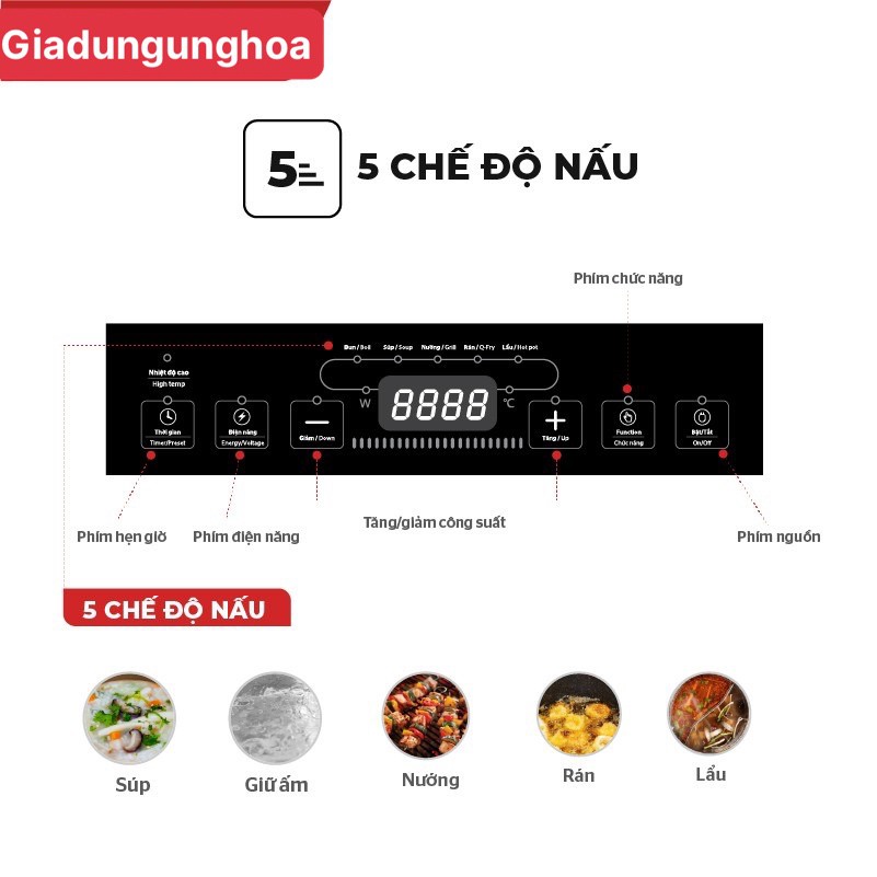 Bếp hồng ngoại cơ Sunhouse SHD6011