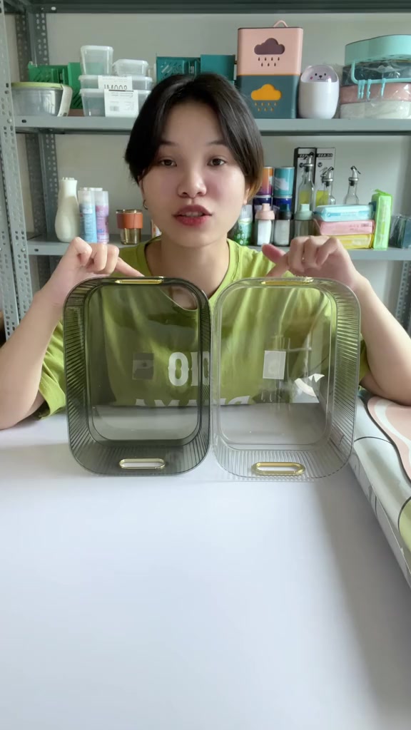 Khay đựng đồ trang điểm mỹ phẩm để bàn JYoohome thiết kế sang trọng, giỏ đựng đa năng để dầu gội | BigBuy360 - bigbuy360.vn