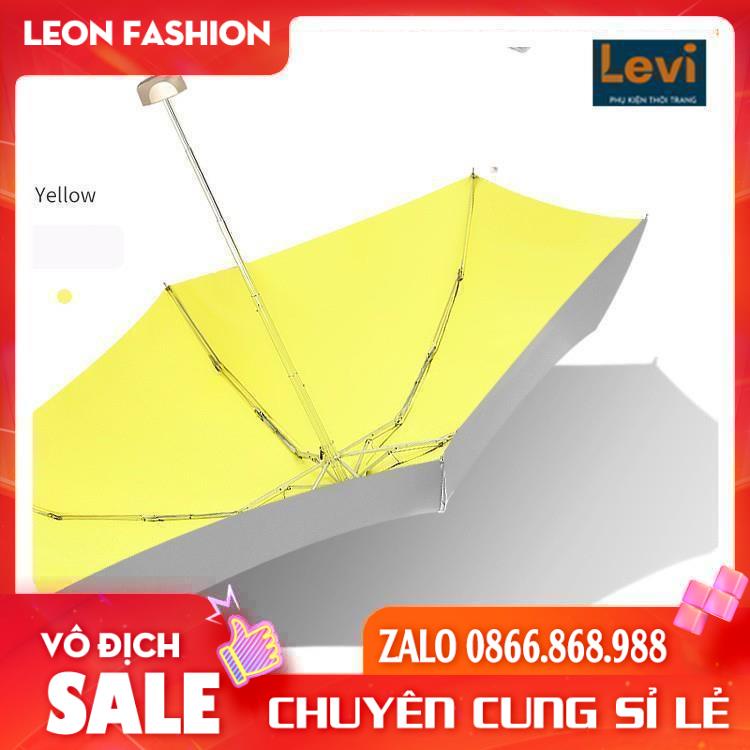 Ô Che Nắng Chống UV NHỎ GỌN 18cm Dù che nắng, che mưa và nắng ô gấp vinyl sử dụng kép, công nghệ Titan