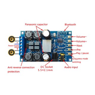 Mạch khuếch đại âm thanh Bluetooth 50Wx2