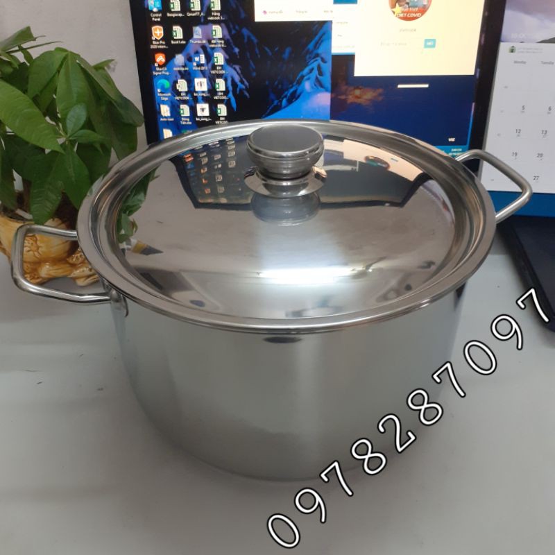 Nồi luộc gà inox đủ size 26cm/ 28cm/ 30cm/ 32cm VIETCOOK/ THAPHAFAC