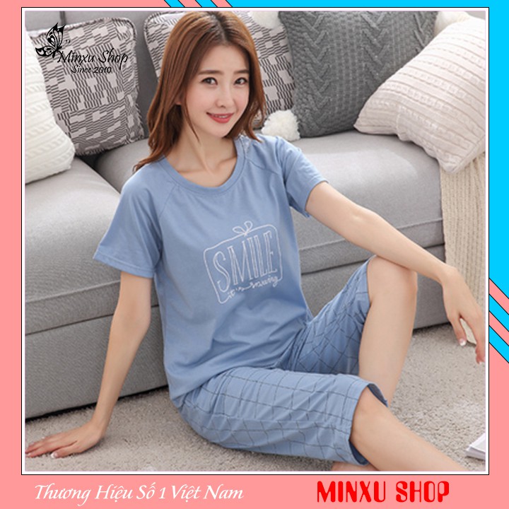 Bộ Mặc Nhà Quần Lửng, Bộ Ngủ - Chất Cotton - Trẻ Trung - Thanh Lịch - Fashion