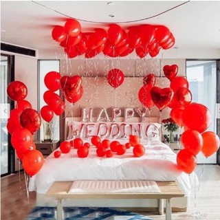 Set bóng trang trí phòng cưới, phòng tân hôn