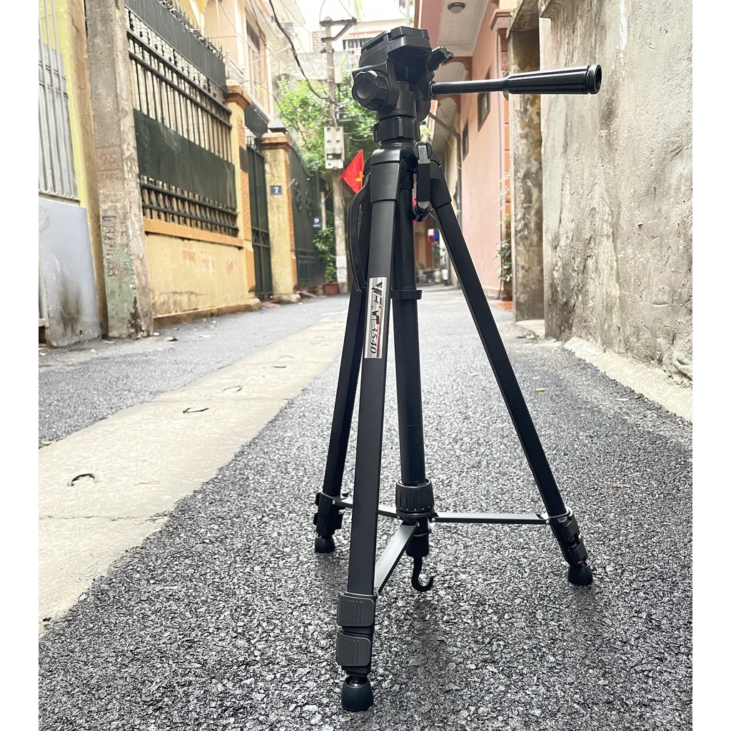 Tripod điện thoại, chân máy ảnh Weifeng WT-3540 cao 1,6m khung nhôm, chụp ảnh quay phim livestream - Tặng kẹp điện thoại