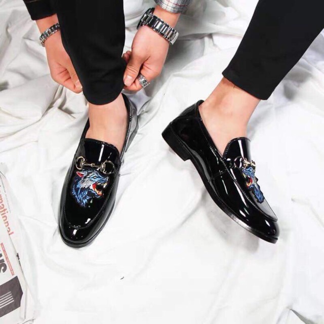 Giầy sói xanh bóng cho nam