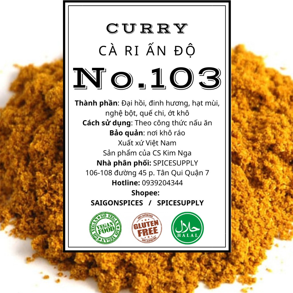Curry powder - bột Cà Ri Gà Curry healthy giảm cân meal plan fitness 100g 500g