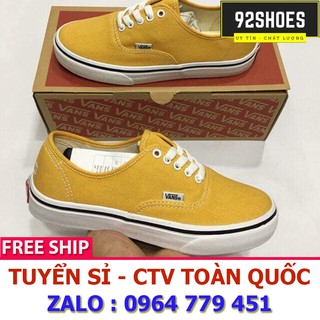 [ Free ship] Giày thể thao nam nữ classic vàng cam bản đẹp