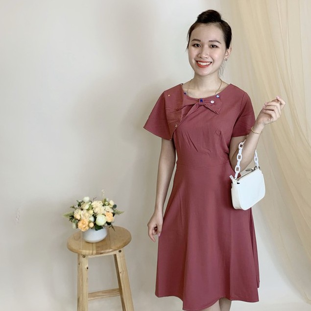 Váy xòe mango đính đá EMVY - V35 | BigBuy360 - bigbuy360.vn