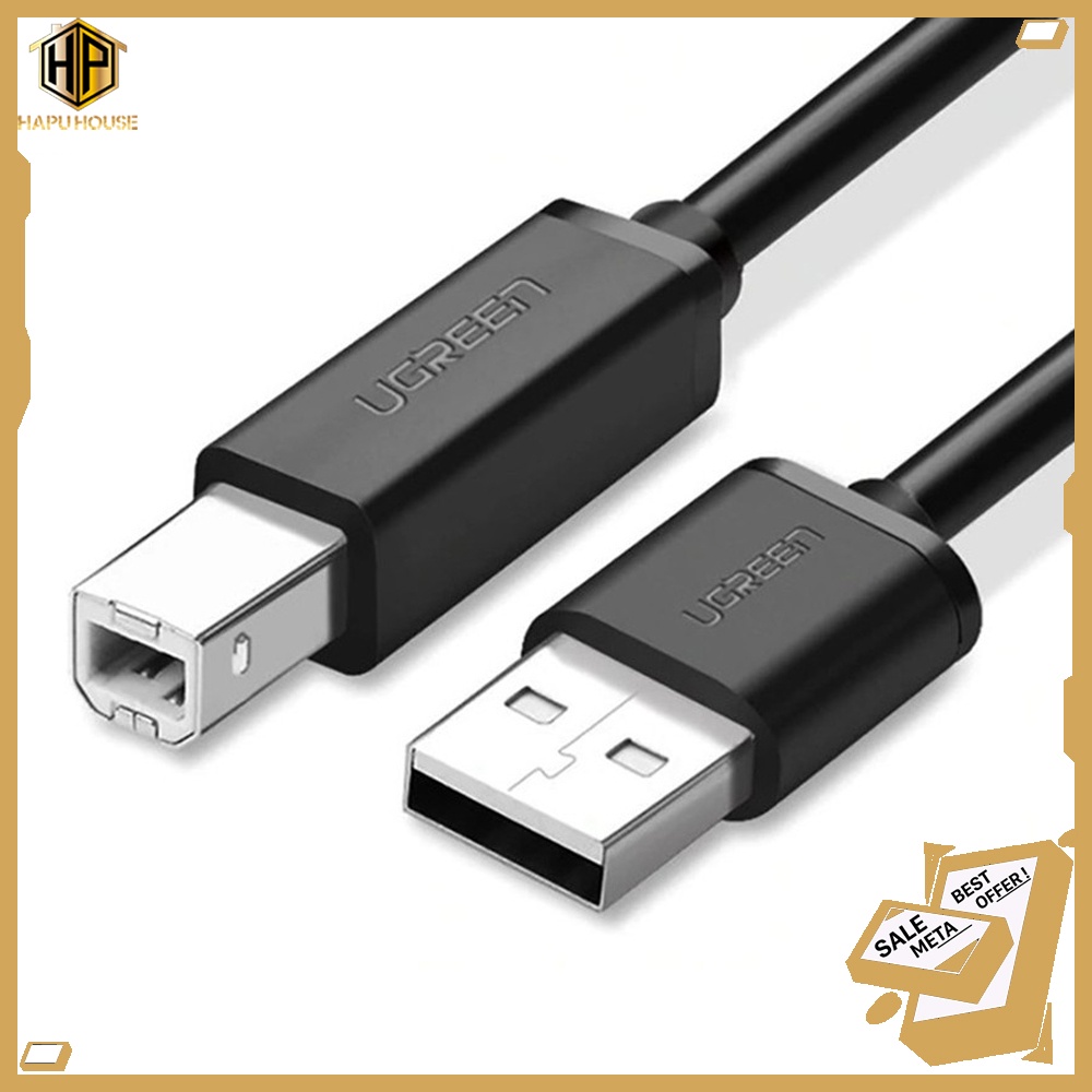 Cáp máy in chuẩn USB 2.0 Ugreen 10845 10327 cao cấp - Hapuhouse