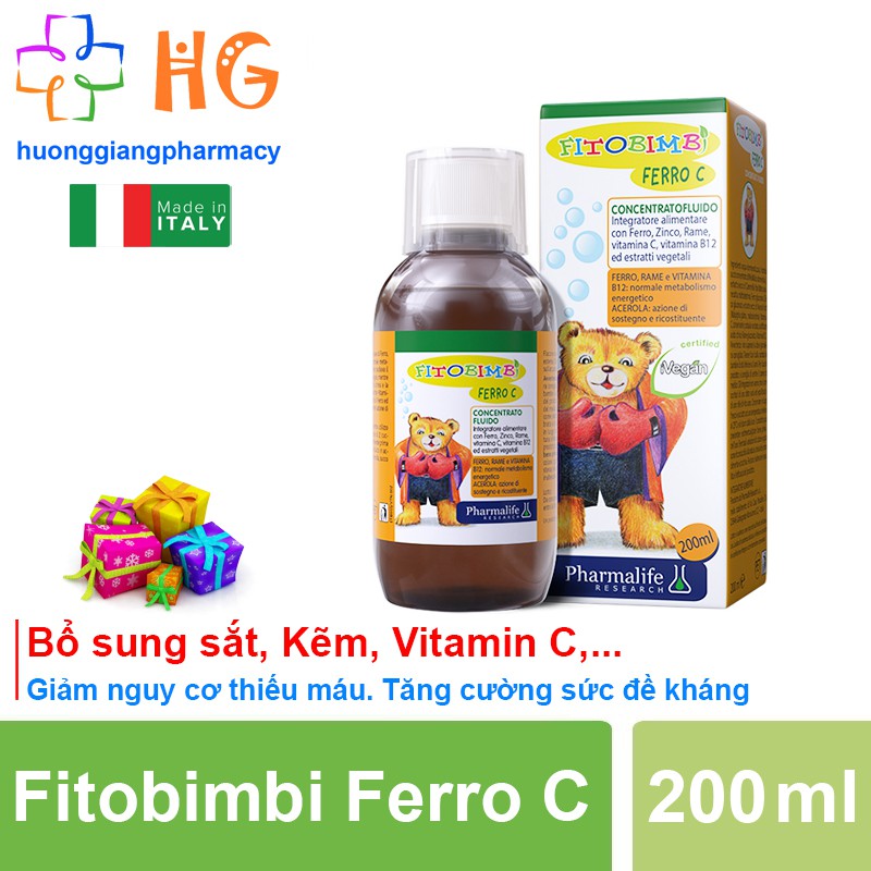 Fitobimbi Ferro C ✅ Hàng Chính Hãng 100% - Bổ sung Sắt, Kẽm và các Vitamin, Khoáng Chất. Giúp tăng cường sức đề kháng