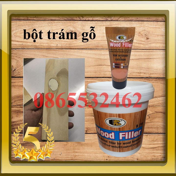 BỘT TRÁM TRÉT KHIẾM KHUYẾT GỖ, bộ trám gỗ WOOD FILLER Bosny