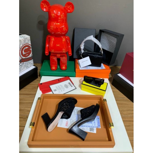 Guốc Nữ 9p Đế Đúp Gót Vuông Quai Bản To Đen Mềm Êm Fullbox Cao Cấp