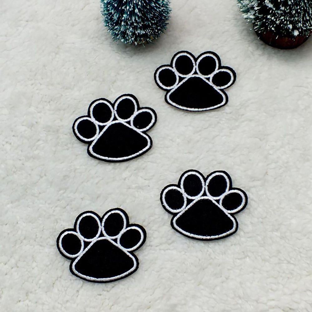 Set 4 Miếng Vá Quần Áo / Điện Thoại / Vỏ Ủi DIY Hình Dấu Chân Cún Thời Trang Dễ Sử Dụng