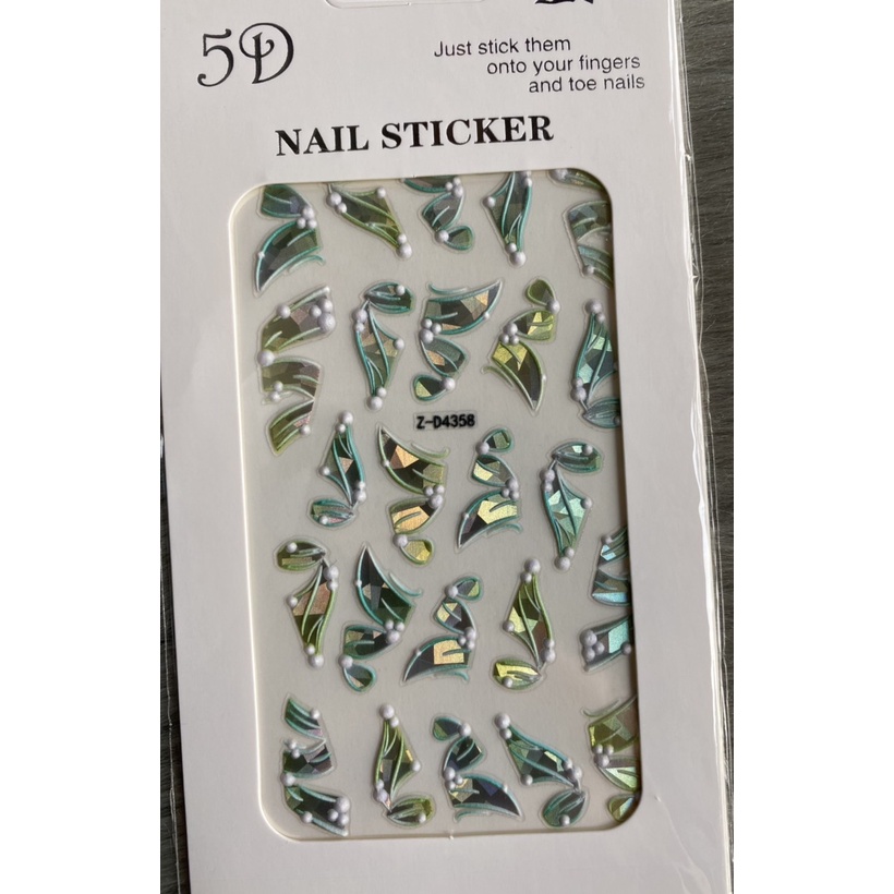 Dán Nail Sticker 5D Nổi Cực Đẹp Những Mới Nhất - Lẻ 1 Cái