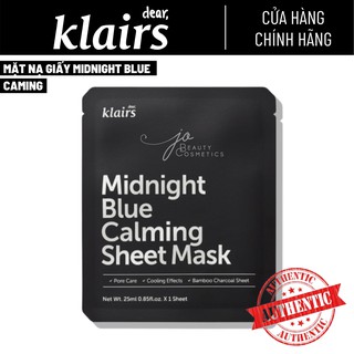 Mặt nạ giấy Klairs✨PHỤC HỒI - LÀM DỊU DA✨Midnight Blue Calming Sheet Mask