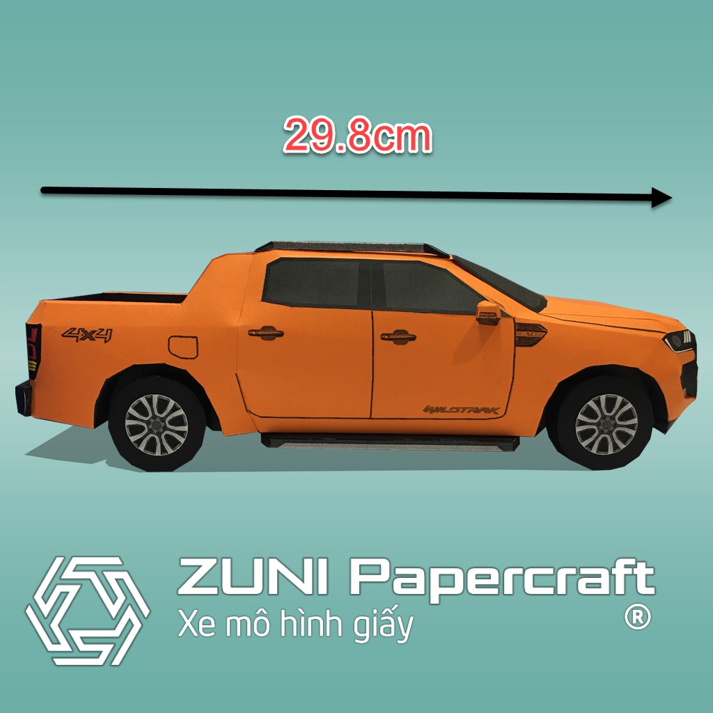 Bộ KIT mô hình giấy xe bán tải Ford Ranger của ZUNI Papercraft