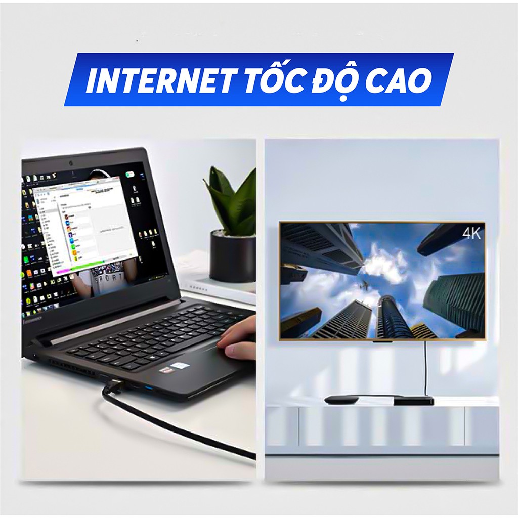 [Mã ELMALL300K giảm 5% đơn 500K] Cáp mạng 2 đầu đúc bọc hợp kim Cat 7 UTP, dạng tròn, dài từ 25-30m UGREEN NW107