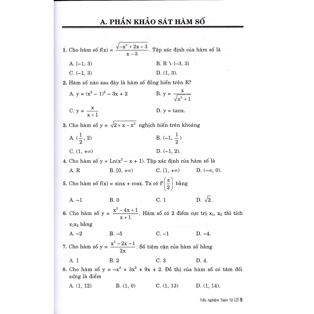 Sách - Giải chi tiết trắc nghiệm môn toán 12