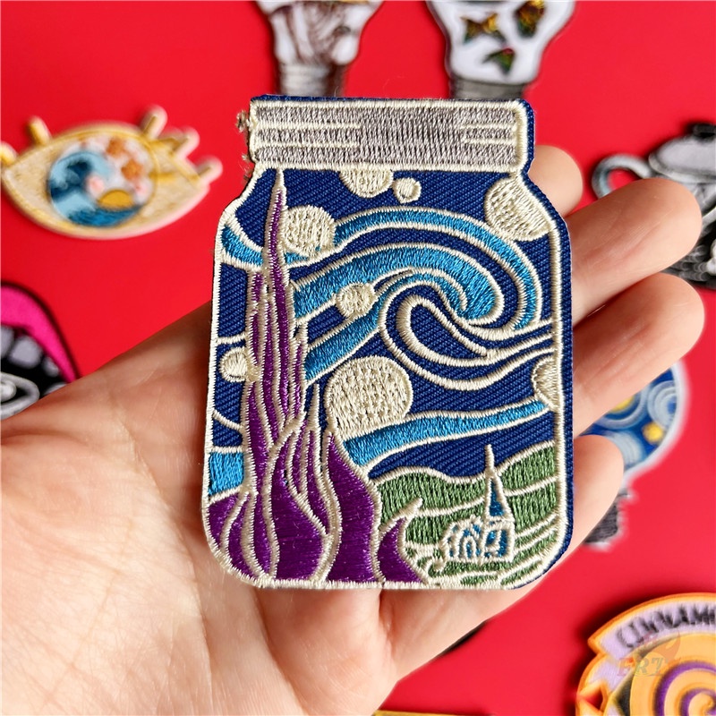 ♚ Bộ Sưu Tập Nghệ Thuật - Miếng Dán Ủi Hình Bầu Trời Đêm / Vũ Trụ ♚ 1 Cái Tự May Thêu Trên Sắt Trên Huy Hiệu Miếng Vá