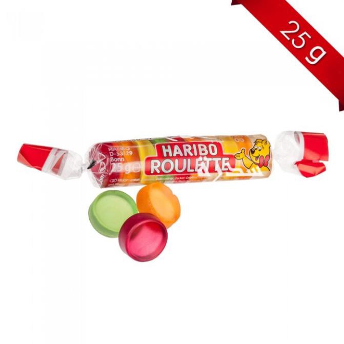 ( Bán sỉ ) Lốc 24 hộp Kẹo dẻo Haribo Roulette 25gr