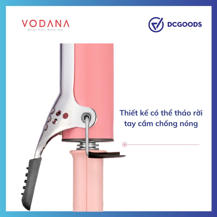 Máy Làm Xoăn Tóc, Máy Tạo Sóng Tóc 4 Mức Chỉnh Nhiệt Vodana Chính Hãng. Nội Địa Hàn quốc