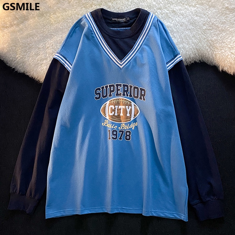 Áo Sweater Đồng Phục Bóng Chày Hai Mảnh In Chữ Thời Trang | BigBuy360 - bigbuy360.vn