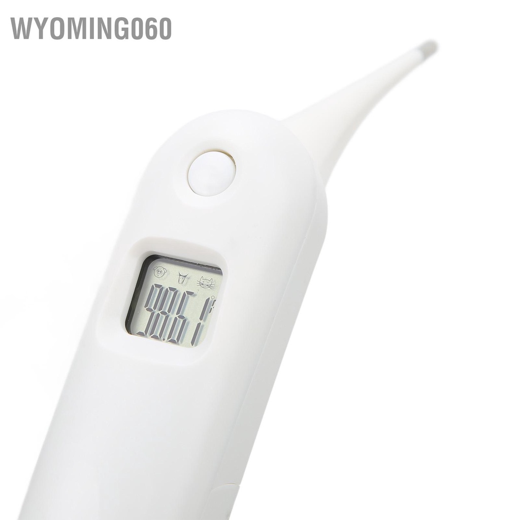 Wyoming060 Nhiệt kế cho lợn điện tử thú y LCD với chức năng bộ nhớ chó Mèo mèo Bò Lợn