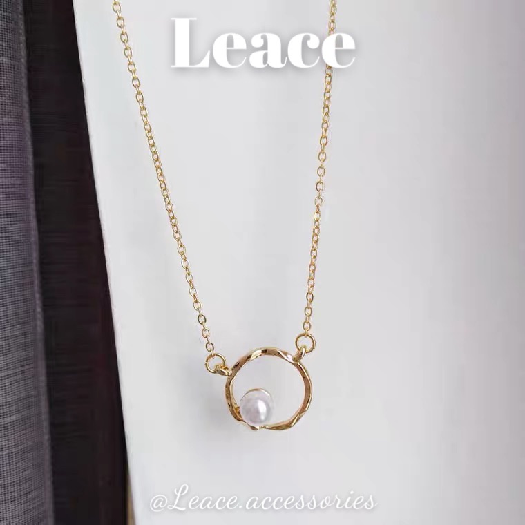 Dây chuyền nữ, vòng cổ nữ mặt đính hạt ngọc trai nhân tạo NL021 Leace.accessories