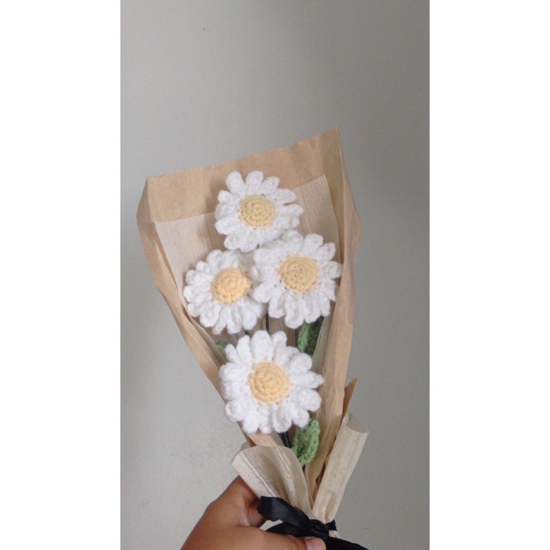 Hoa cúc baby/hoa cúc xuyến chi móc bằng len handmade