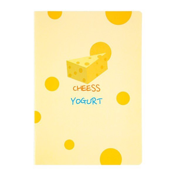 Vở ghi chép may gáy B5 80 trang GuangBo hình phô mai - sữa bò 4 mẫu FB60195-13