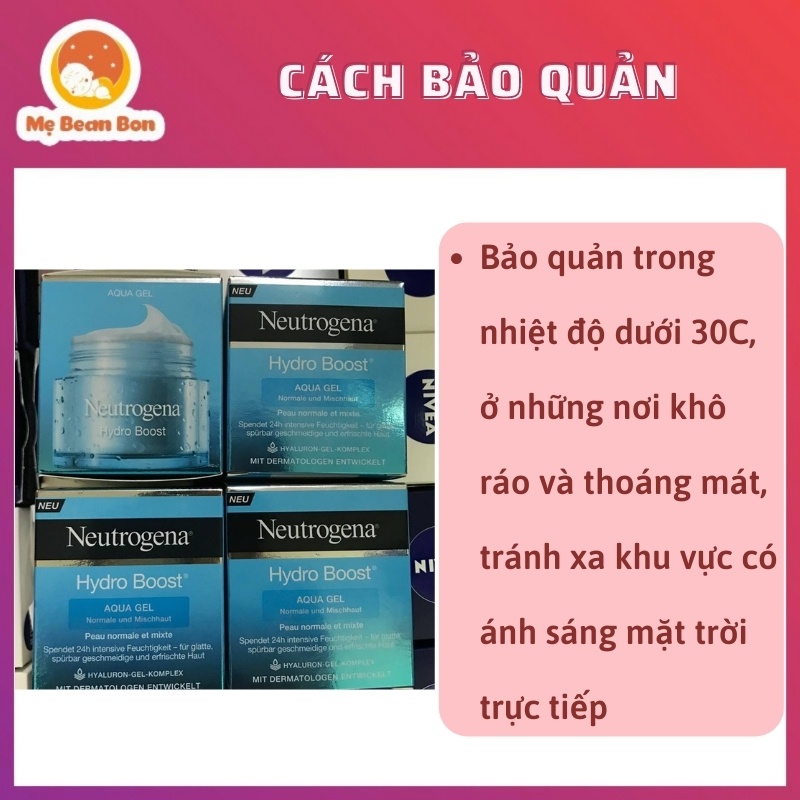 Kem dưỡng da Neutrogena Hydro Boost Water Gel (da dầu)/Gel Cream (da khô), (48g)