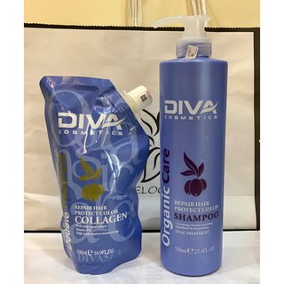 Dầu gội 400/750ml + Dầu ủ Diva chính hãng hàng mới nhất (TẶNG MŨ Ủ)