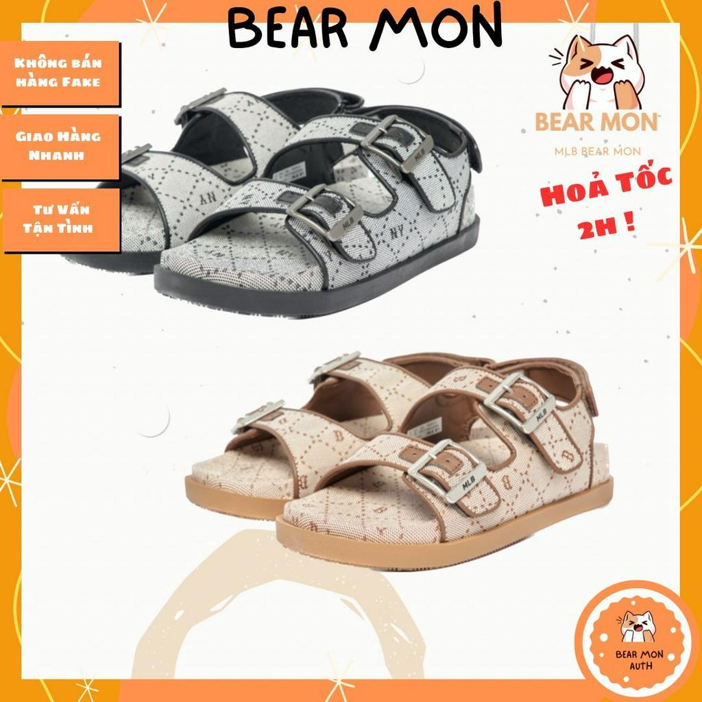 Giày MLB Double Sandal Jacquard Diamond Monogram Boston Red Sox 3Asdcsj33